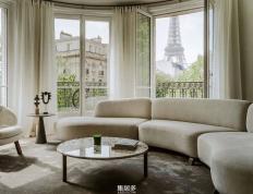 巴黎优雅曲线公寓：埃菲尔铁塔美景尽收眼底
