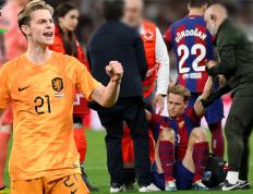 【欧洲杯球星】巴塞罗那和荷兰中场弗兰基·德容有望在欧洲杯2024开赛前康复